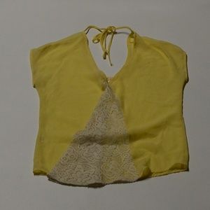 Mana Yellow and White Blouse
